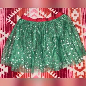 Holiday Time Girls Green Tulle Christmas Skirt Size 8